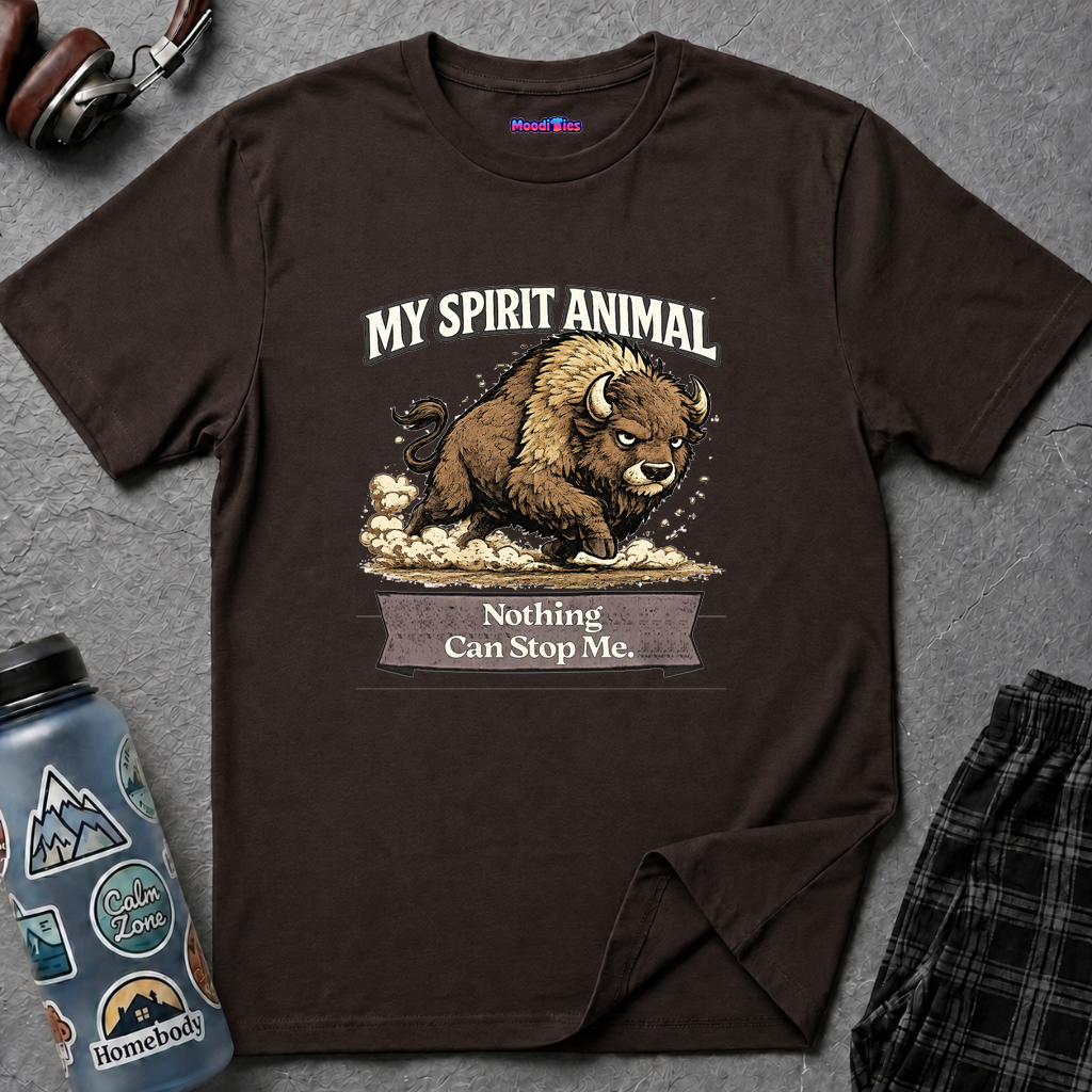 "My Spirit Animal: Bison (Nothing Can Stop Me)" T-Shirt