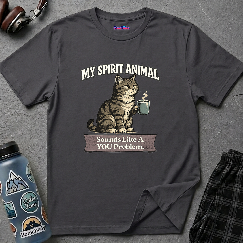 "My Spirit Animal: Cat (Sounds Like A YOU Problem)" T-Shirt