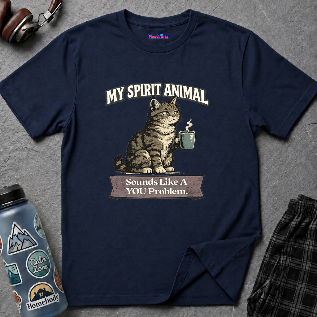 "My Spirit Animal: Cat (Sounds Like A YOU Problem)" T-Shirt