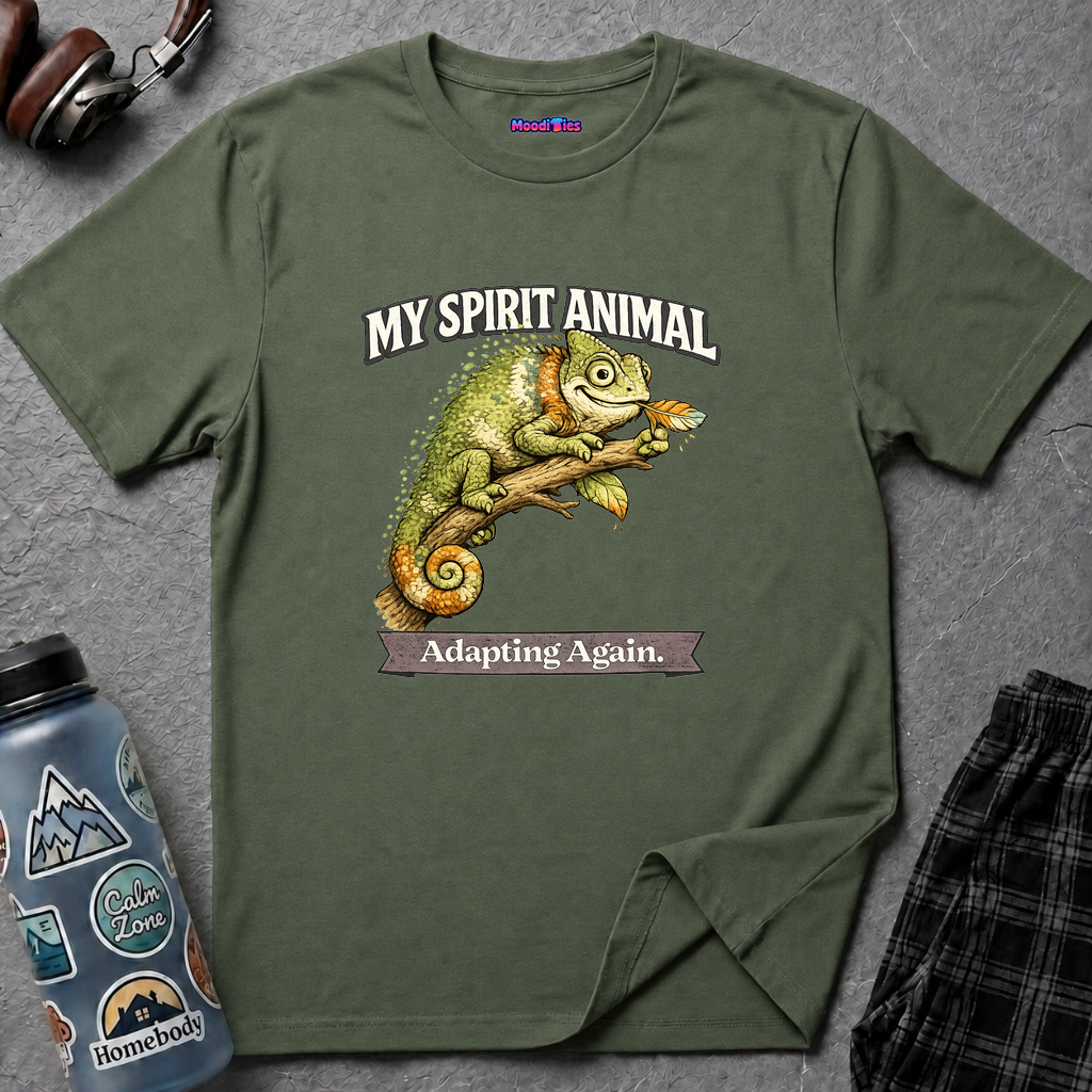 "My Spirit Animal: Chameleon (Adapting Again)" T-Shirt