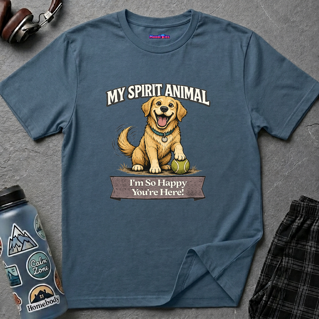 "My Spirit Animal: Dog (I'm So Happy You're Here)" T-Shirt
