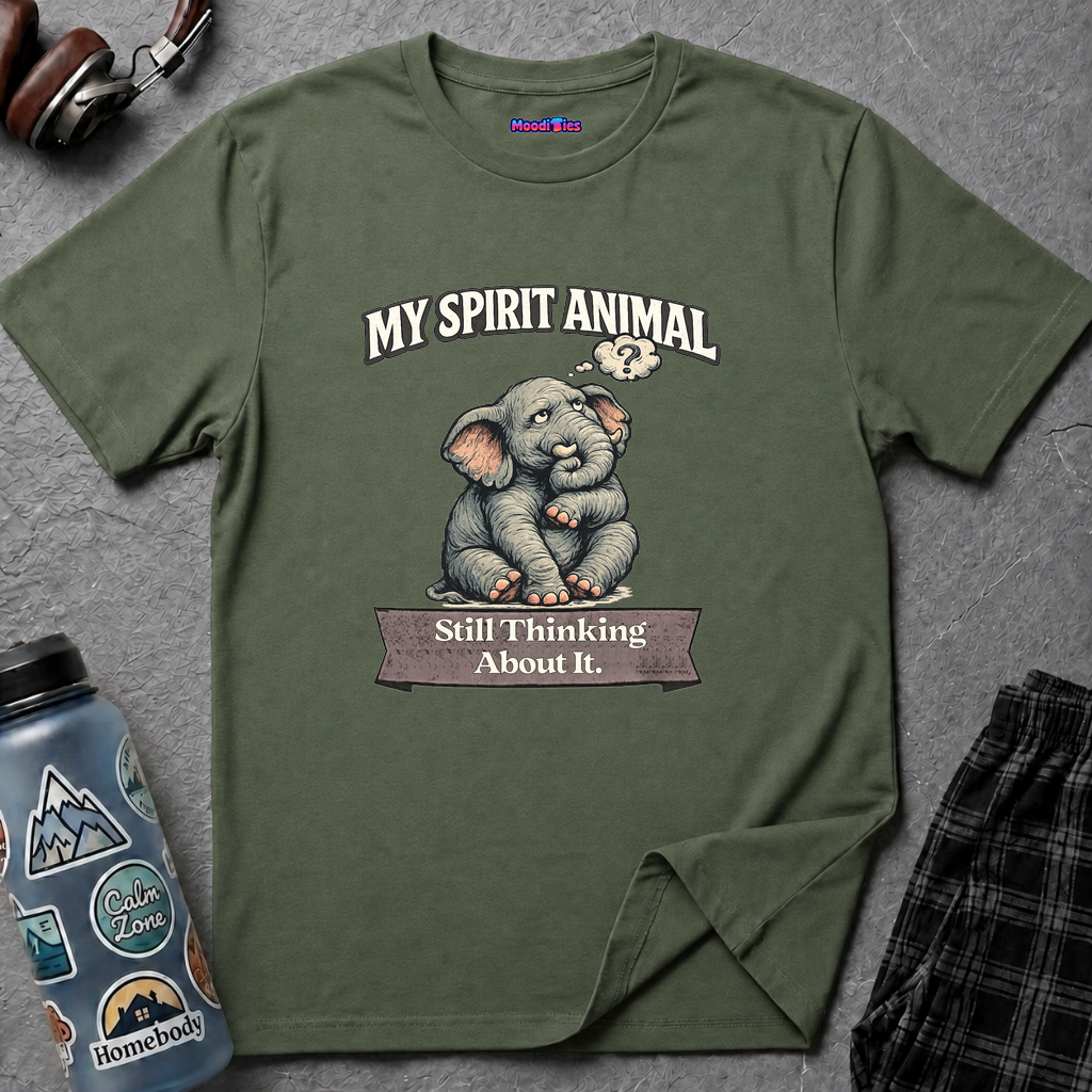 "My Spirit Animal: Elephant (Still Thinking About It)" T-Shirt