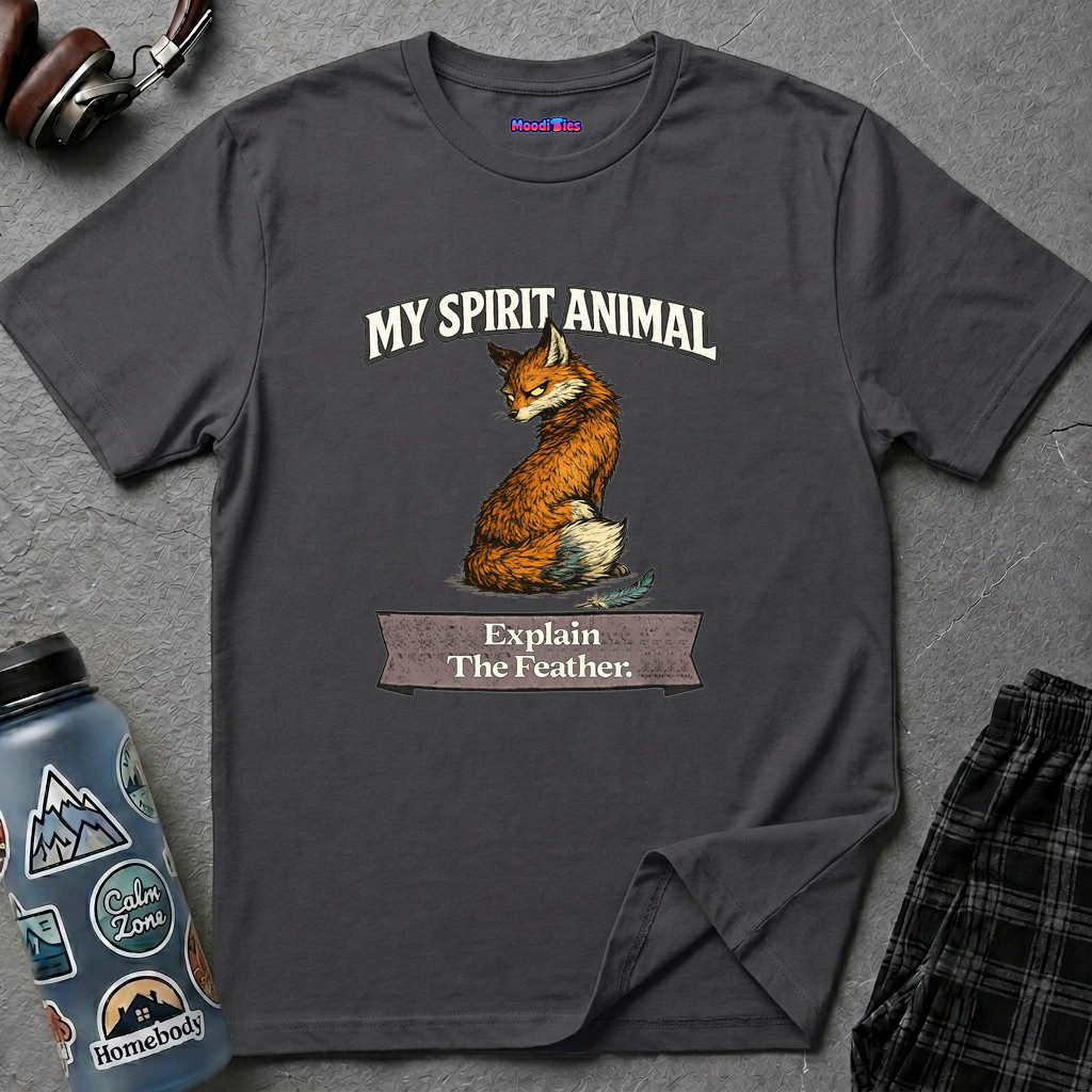 "My Spirit Animal: Fox (Explain The Feather)" T-Shirt
