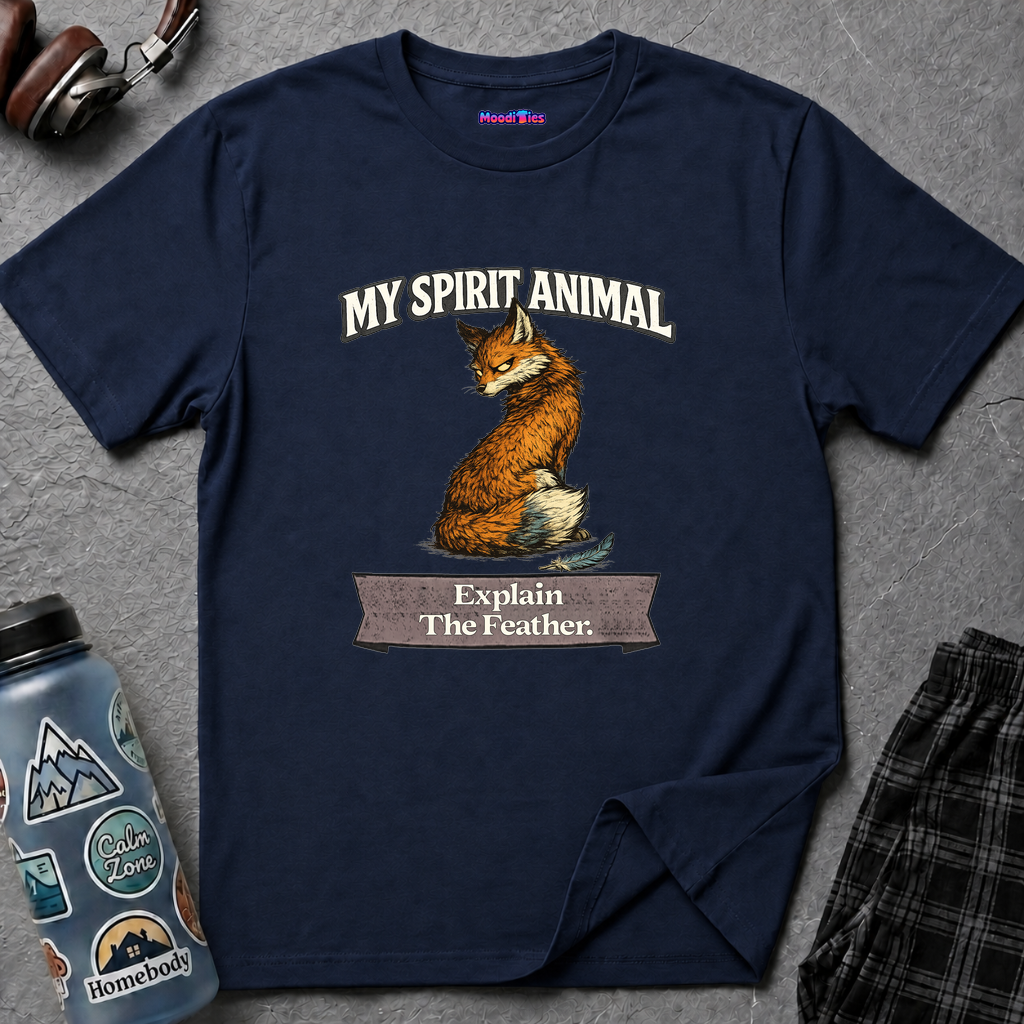 "My Spirit Animal: Fox (Explain The Feather)" T-Shirt