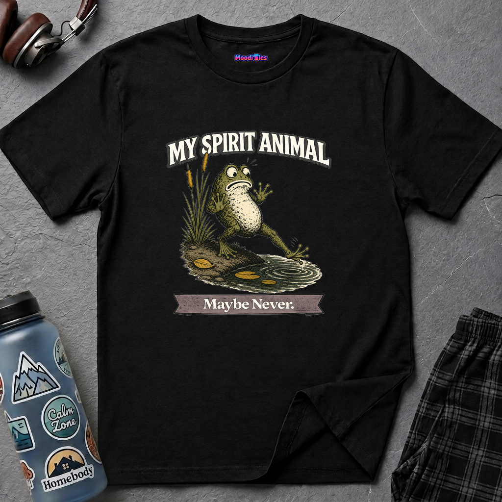 "My Spirit Animal: Frog (Maybe Never)" T-Shirt