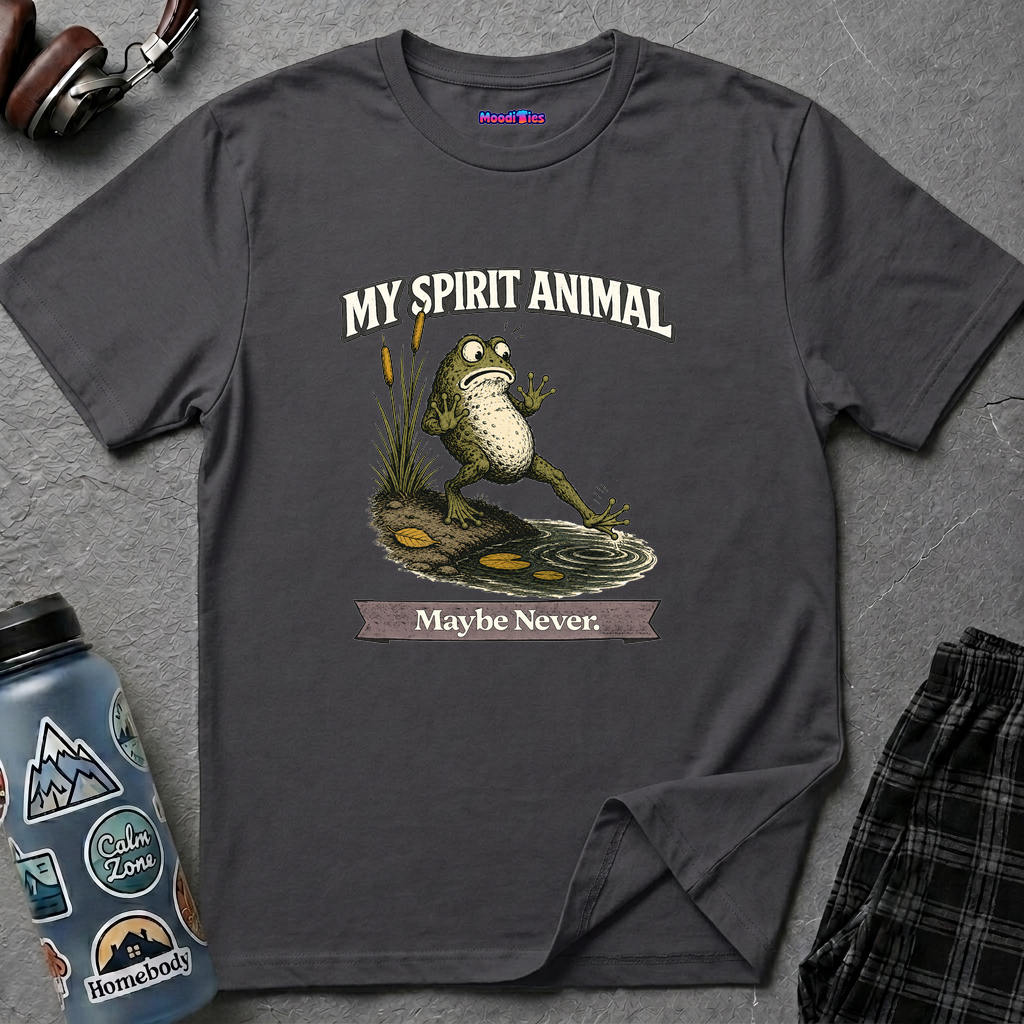 "My Spirit Animal: Frog (Maybe Never)" T-Shirt