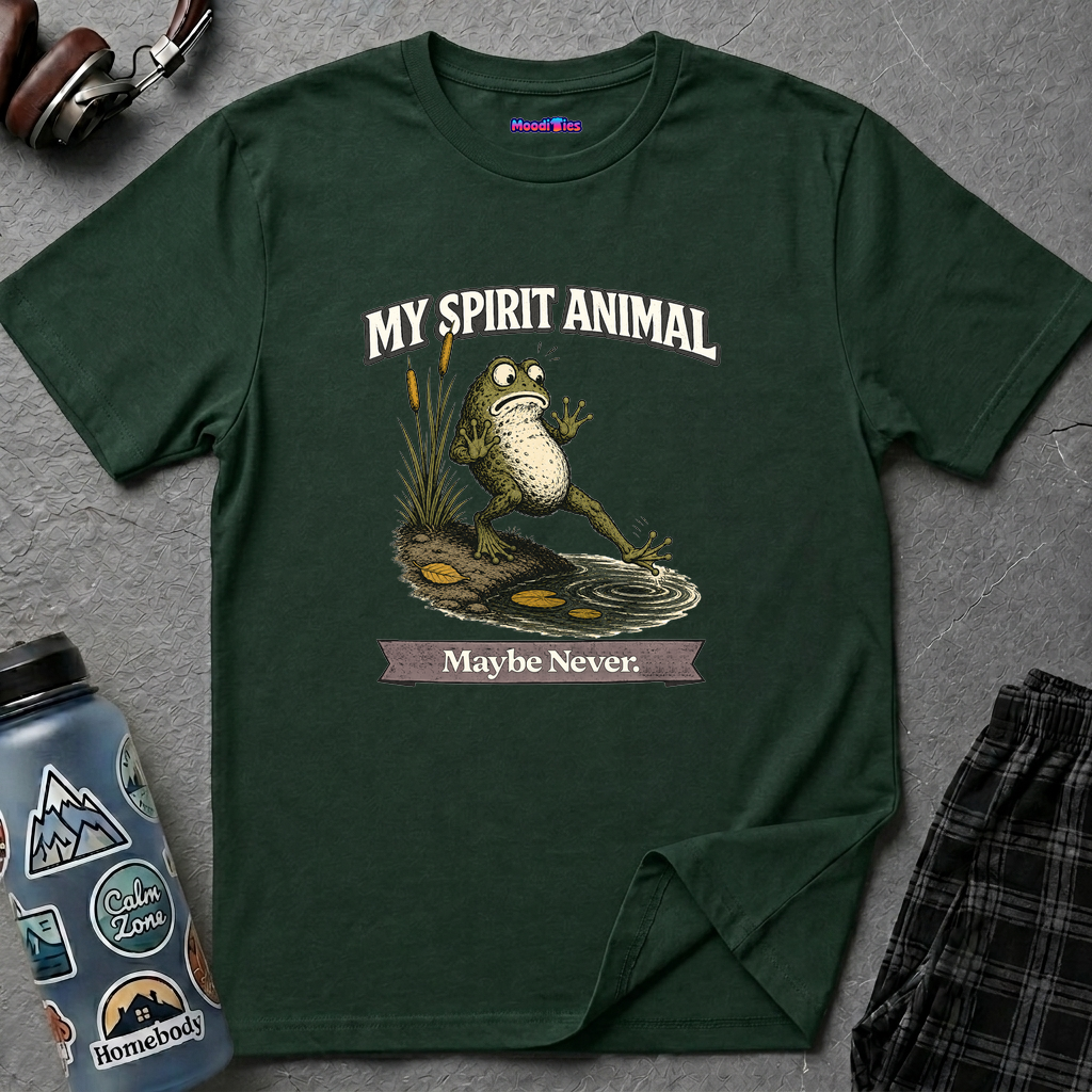 "My Spirit Animal: Frog (Maybe Never)" T-Shirt