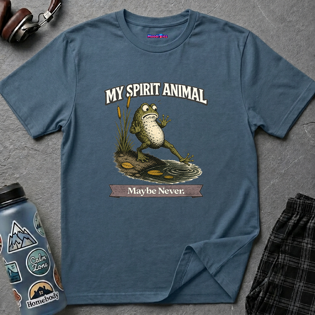 "My Spirit Animal: Frog (Maybe Never)" T-Shirt