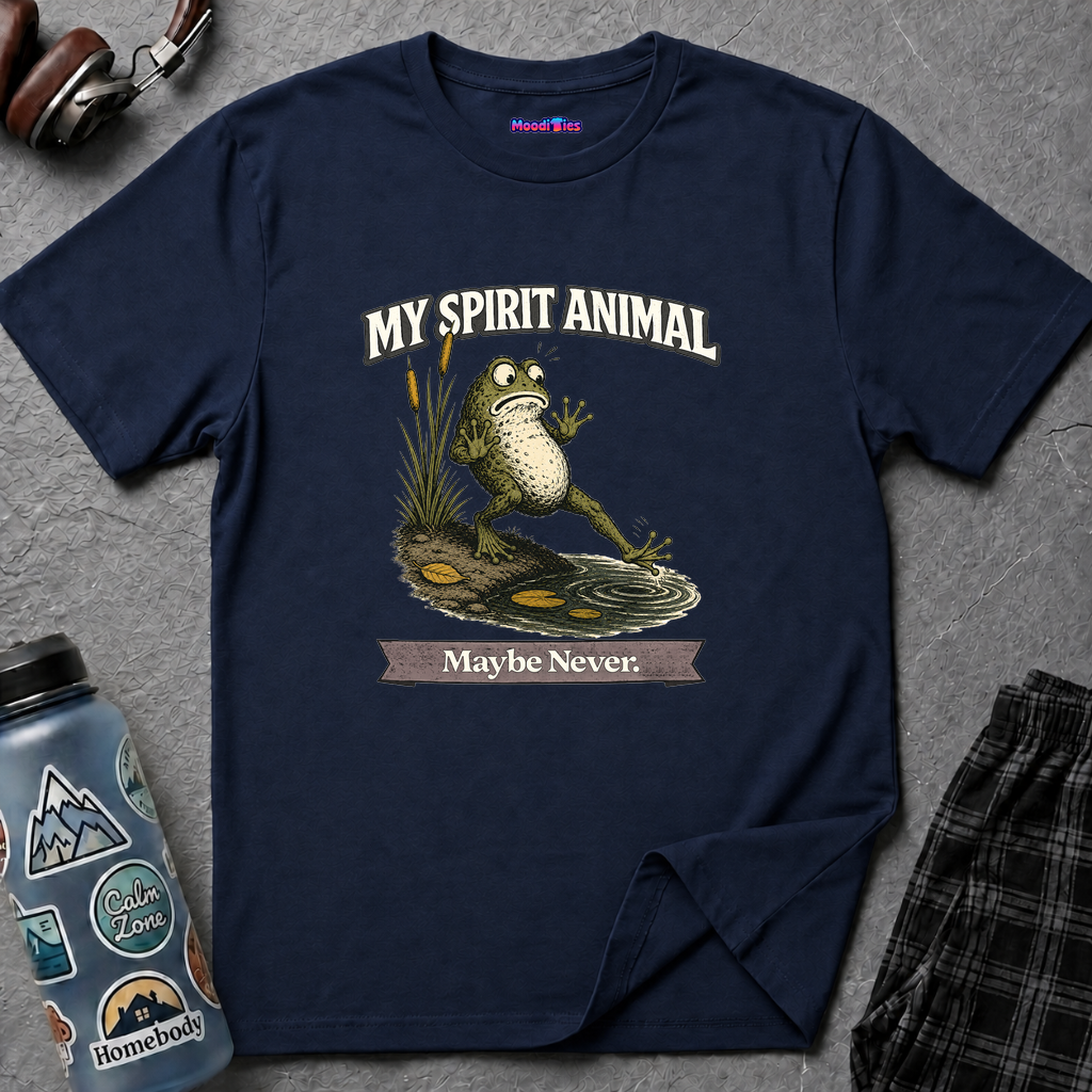 "My Spirit Animal: Frog (Maybe Never)" T-Shirt