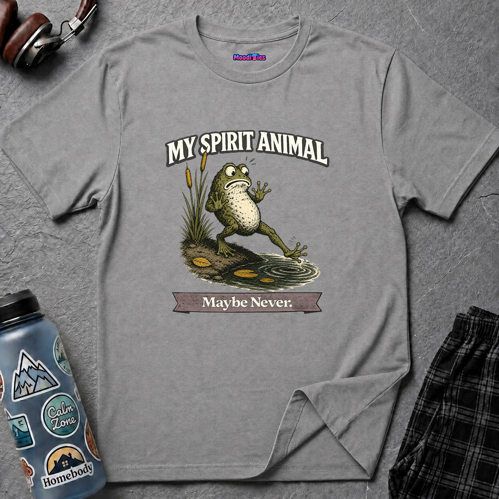"My Spirit Animal: Frog (Maybe Never)" T-Shirt