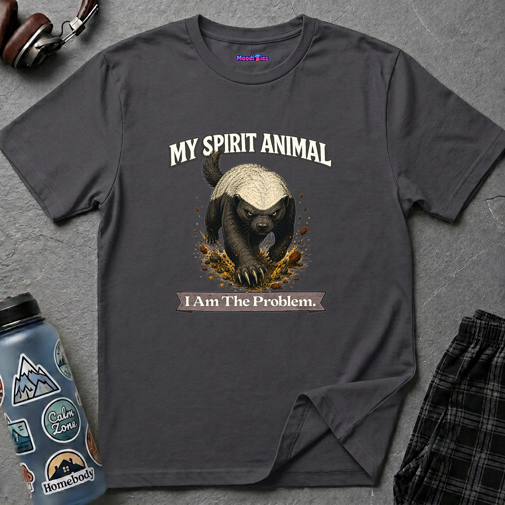 "My Spirit Animal: Honey Badger (I Am The Problem)" T-Shirt