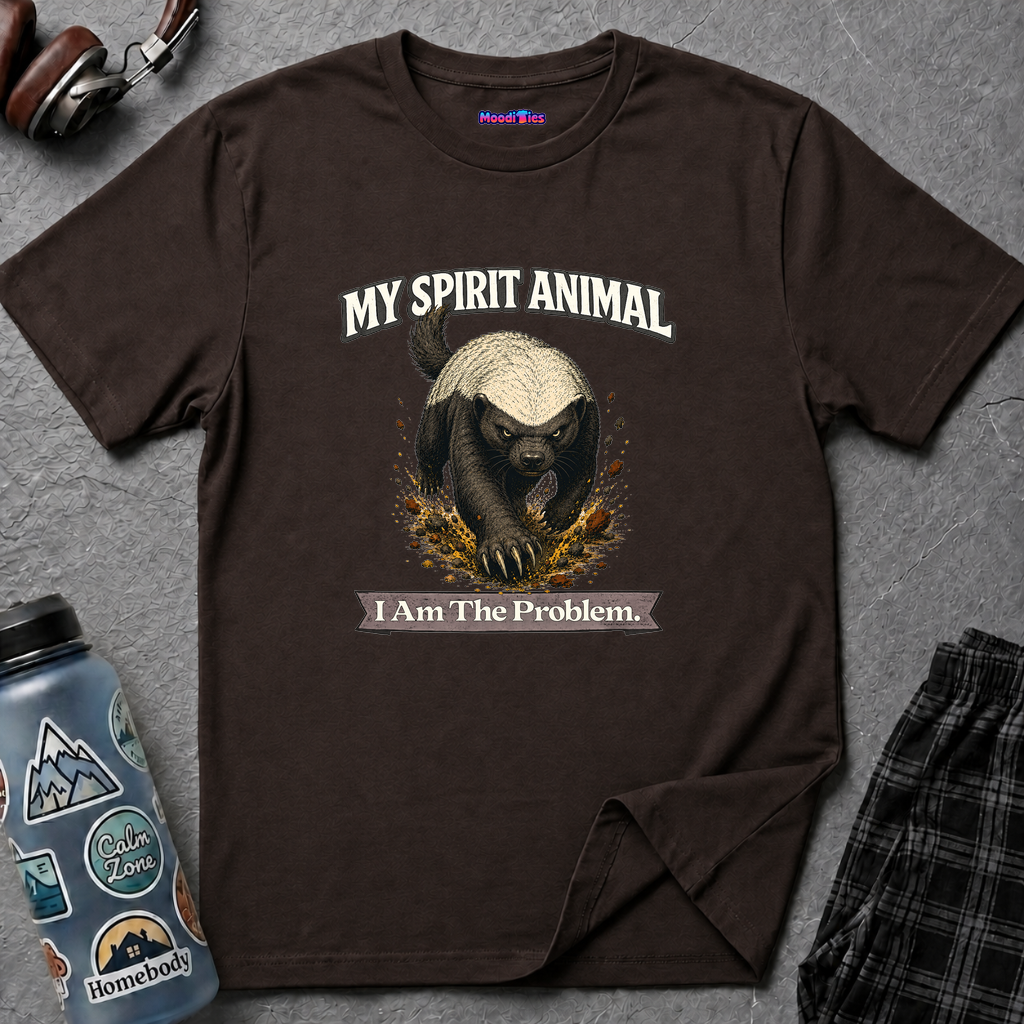 "My Spirit Animal: Honey Badger (I Am The Problem)" T-Shirt