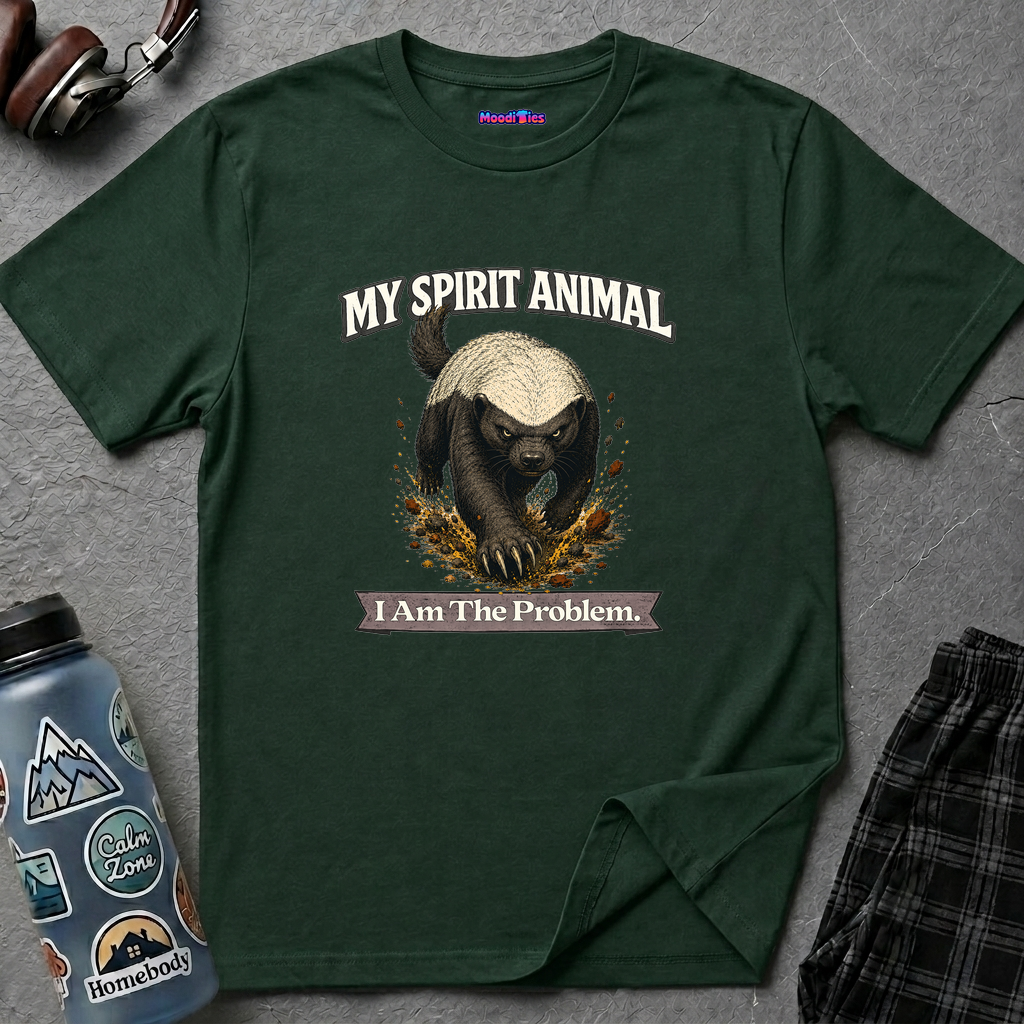 "My Spirit Animal: Honey Badger (I Am The Problem)" T-Shirt