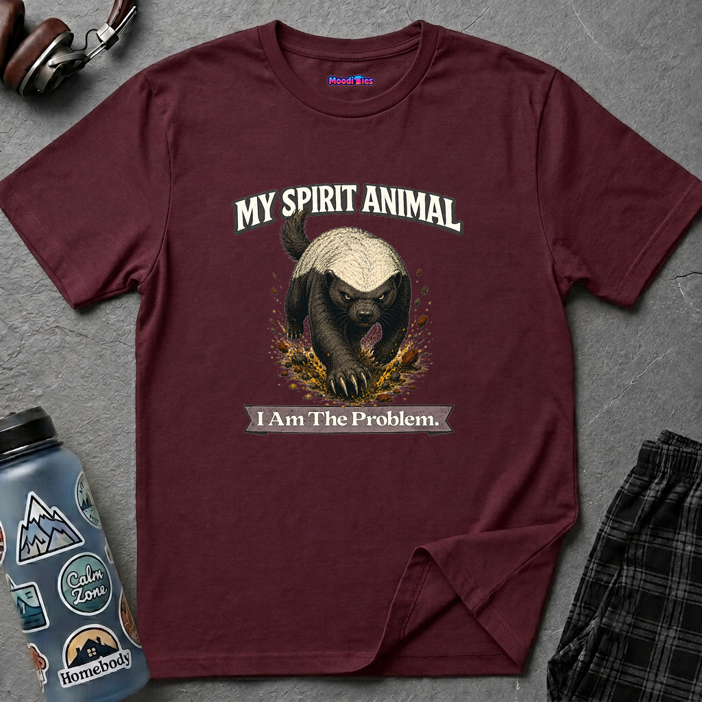 "My Spirit Animal: Honey Badger (I Am The Problem)" T-Shirt