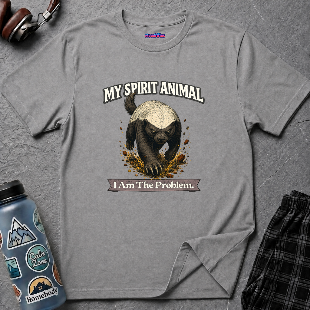 "My Spirit Animal: Honey Badger (I Am The Problem)" T-Shirt