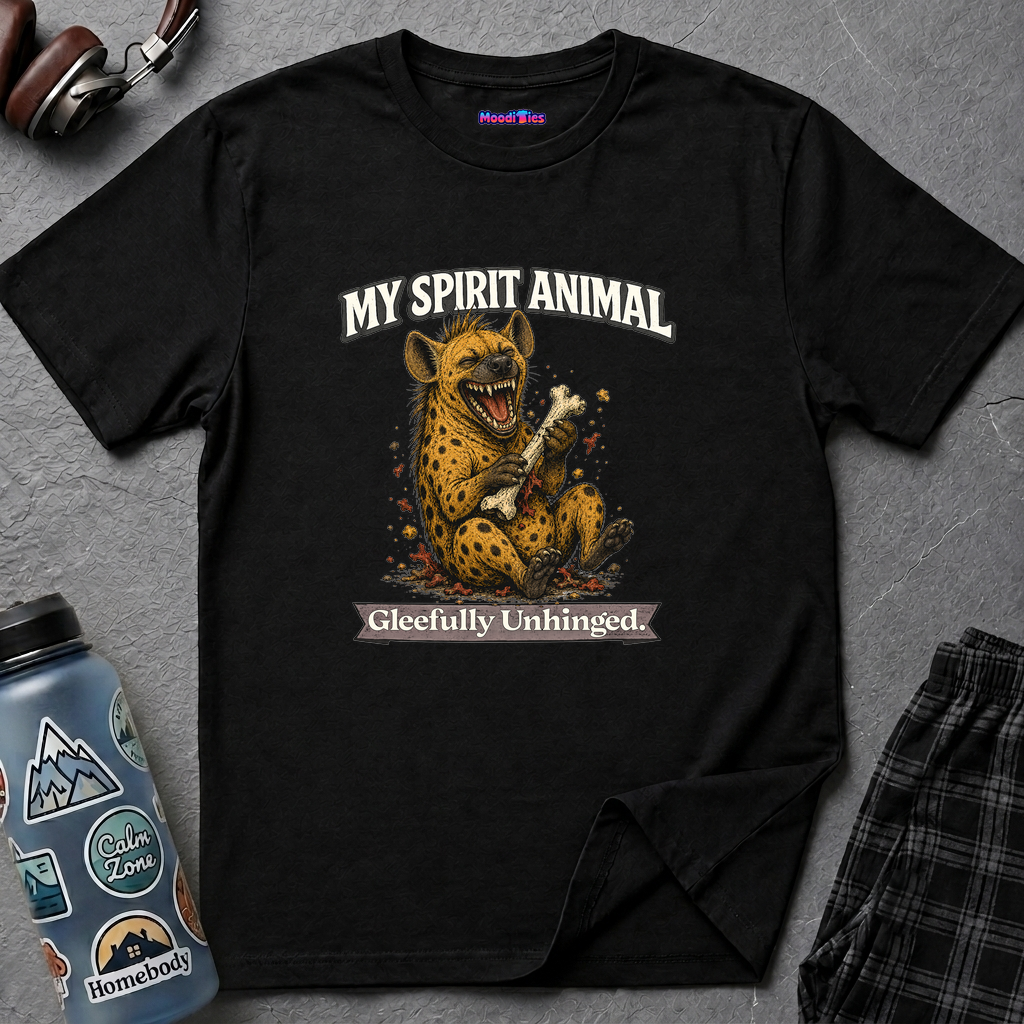 "My Spirit Animal: Hyena (Gleefully Unhinged)" T-Shirt
