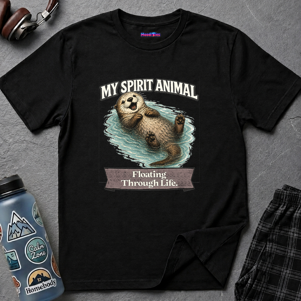 "My Spirit Animal: Otter (Floating Through Life)" T-Shirt