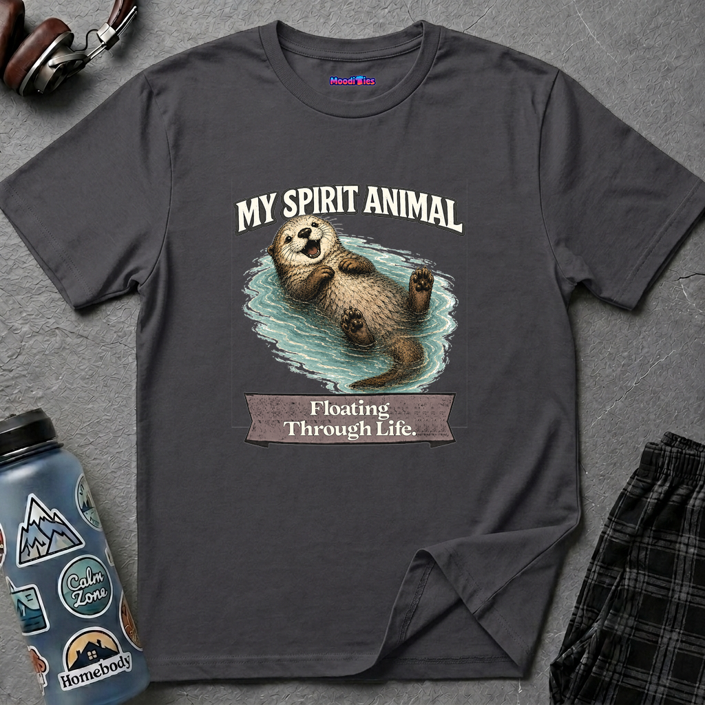"My Spirit Animal: Otter (Floating Through Life)" T-Shirt