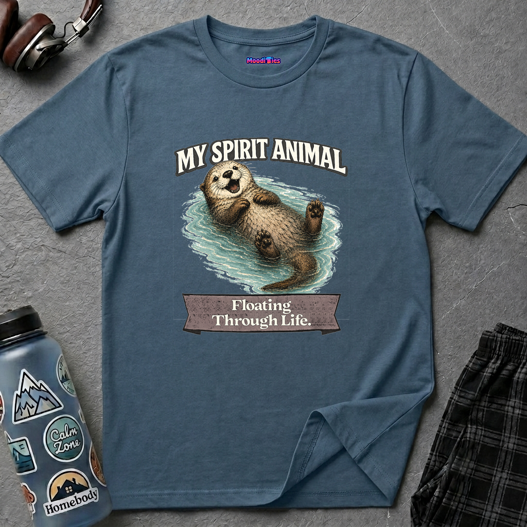 "My Spirit Animal: Otter (Floating Through Life)" T-Shirt