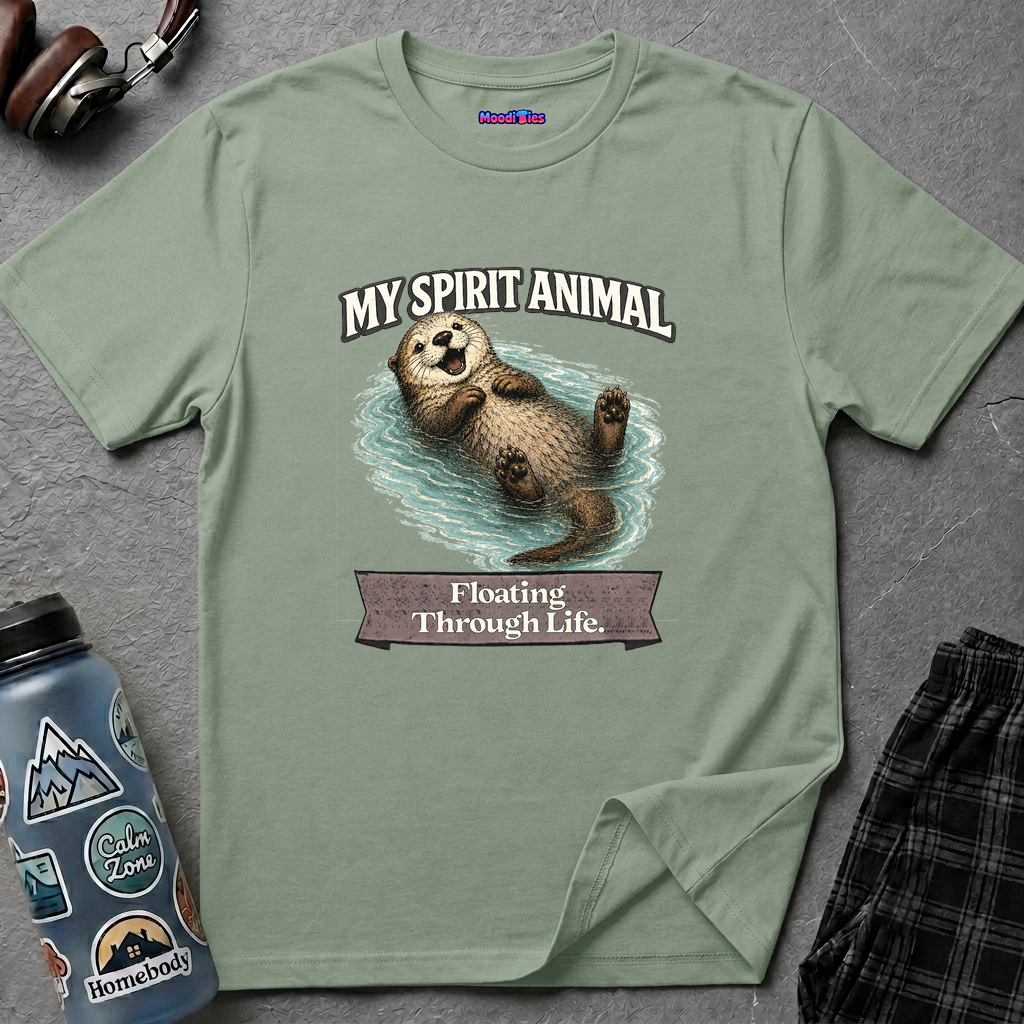 "My Spirit Animal: Otter (Floating Through Life)" T-Shirt