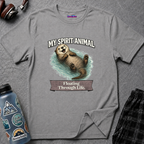 "My Spirit Animal: Otter (Floating Through Life)" T-Shirt