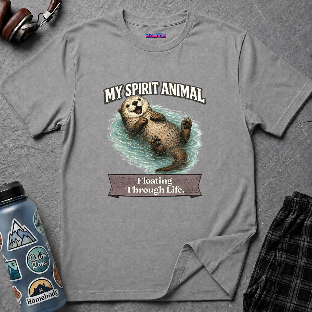 "My Spirit Animal: Otter (Floating Through Life)" T-Shirt