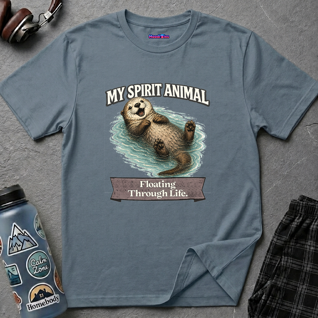 "My Spirit Animal: Otter (Floating Through Life)" T-Shirt