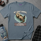 "My Spirit Animal: Otter (Floating Through Life)" T-Shirt