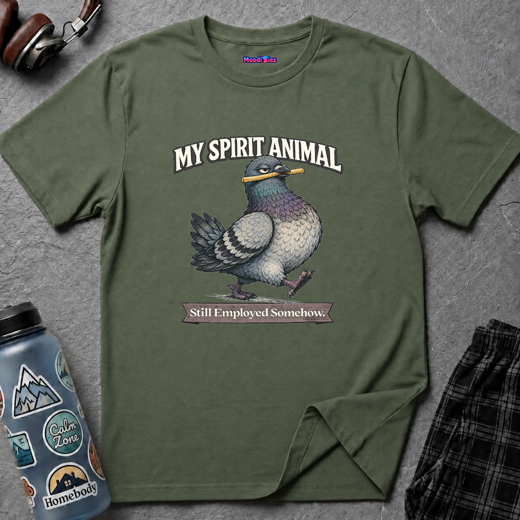 "My Spirit Animal: Pigeon (Still Employed Somehow)" T-Shirt