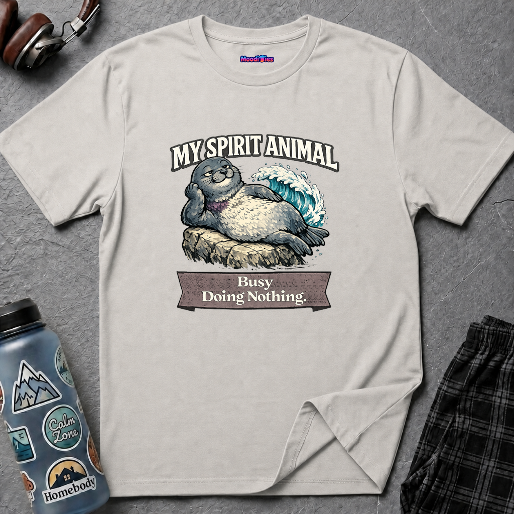 "My Spirit Animal: Seal (Busy Doing Nothing)" T-Shirt