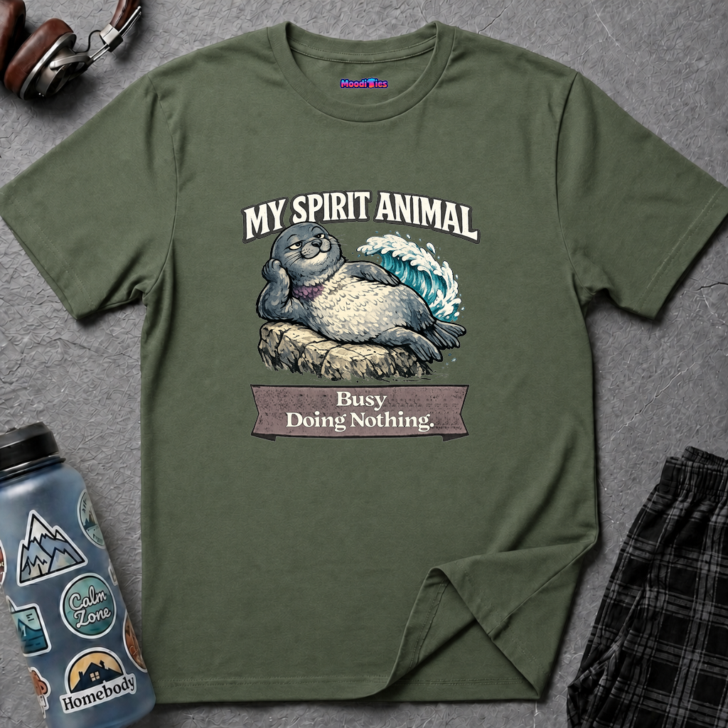"My Spirit Animal: Seal (Busy Doing Nothing)" T-Shirt