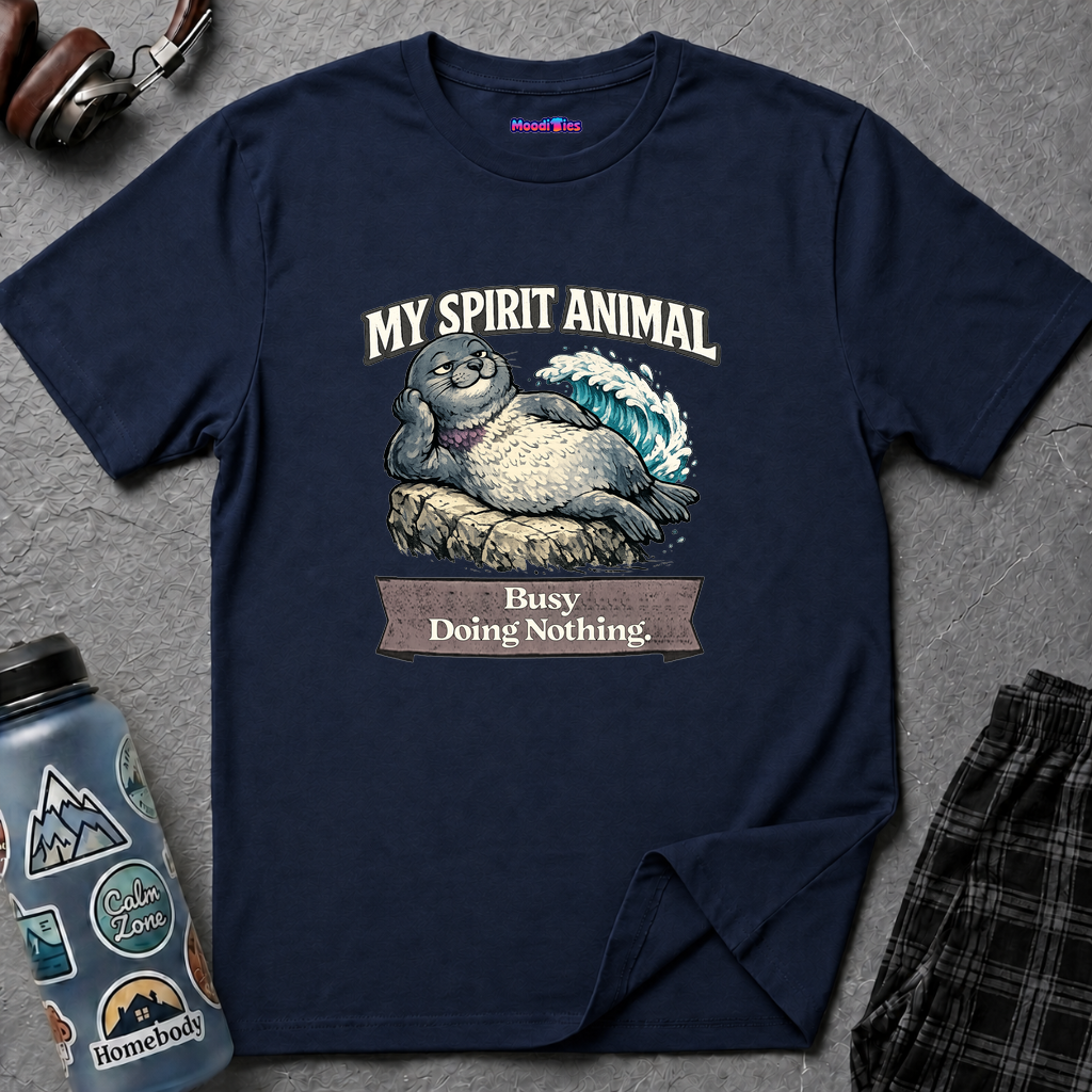 "My Spirit Animal: Seal (Busy Doing Nothing)" T-Shirt