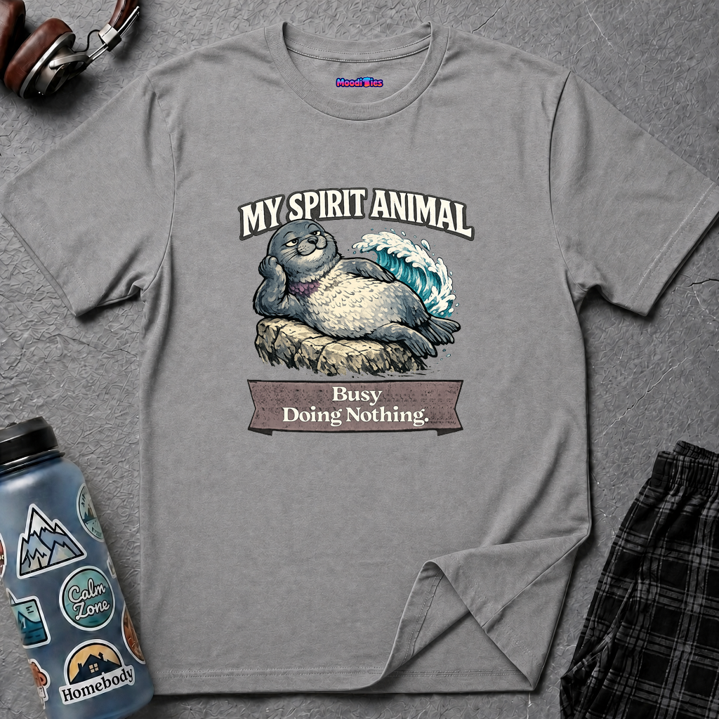 "My Spirit Animal: Seal (Busy Doing Nothing)" T-Shirt