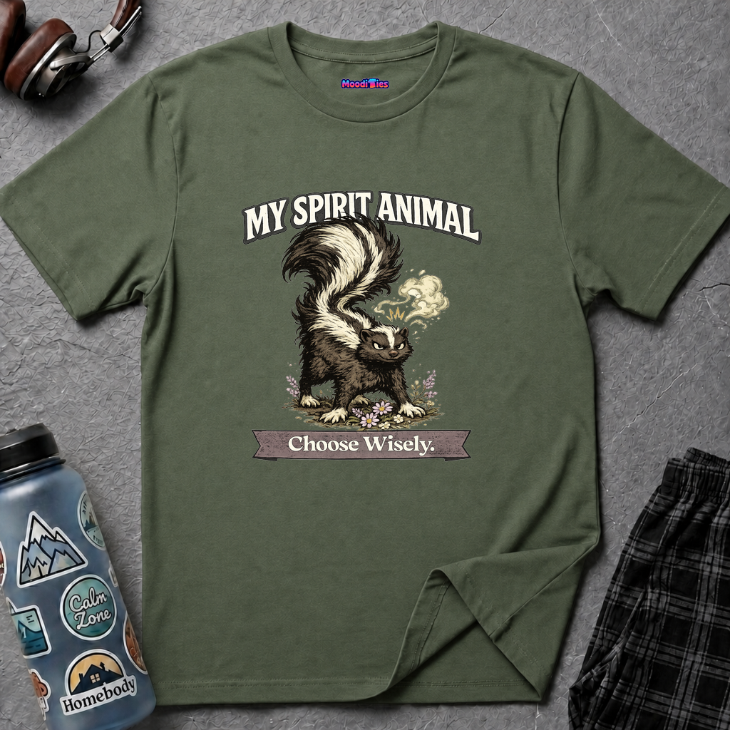 "My Spirit Animal: Skunk (Choose Wisely)" T-Shirt
