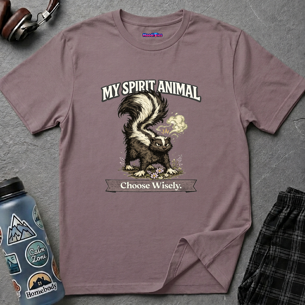 "My Spirit Animal: Skunk (Choose Wisely)" T-Shirt
