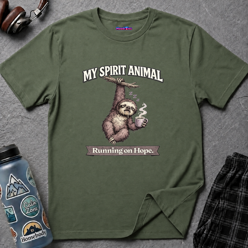 "My Spirit Animal: Sloth (Running on Hope)" T-Shirt