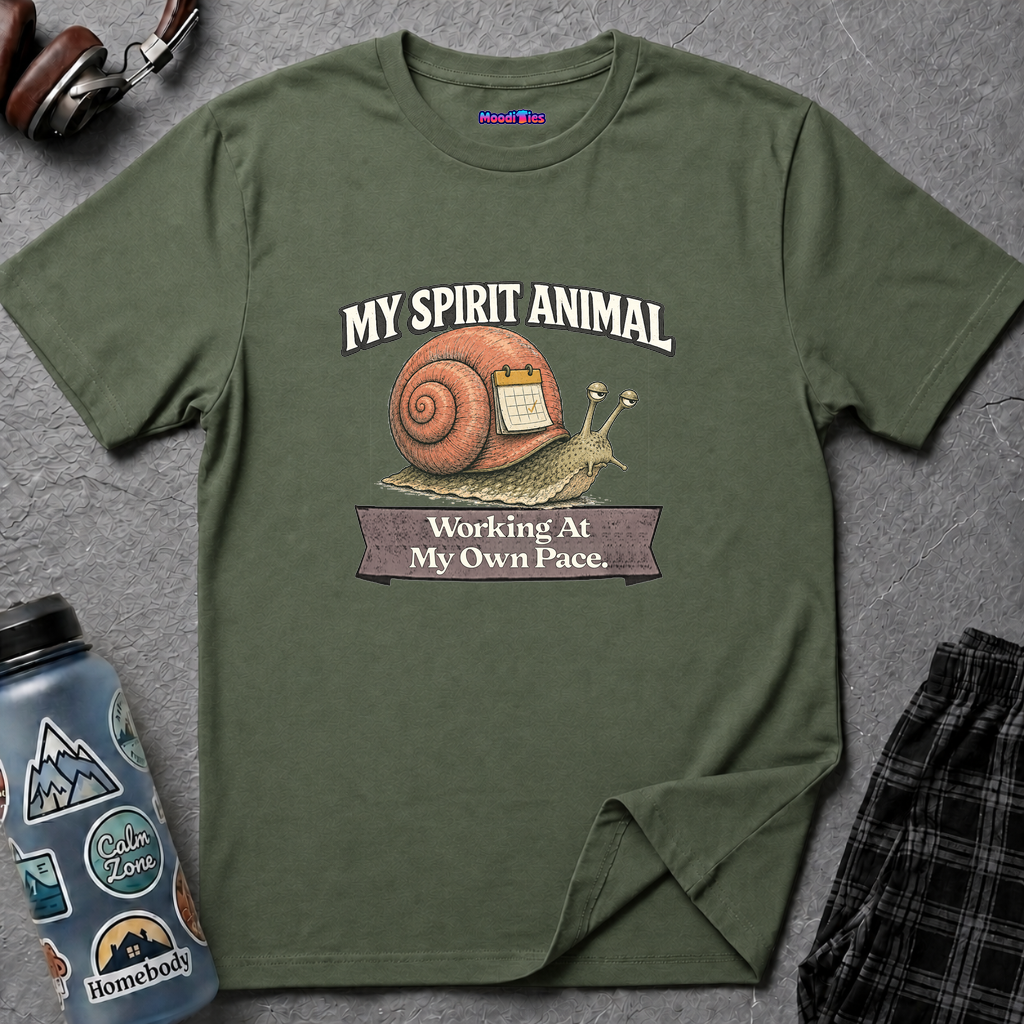 "My Spirit Animal: Snail (Working At My Own Pace)" T-Shirt