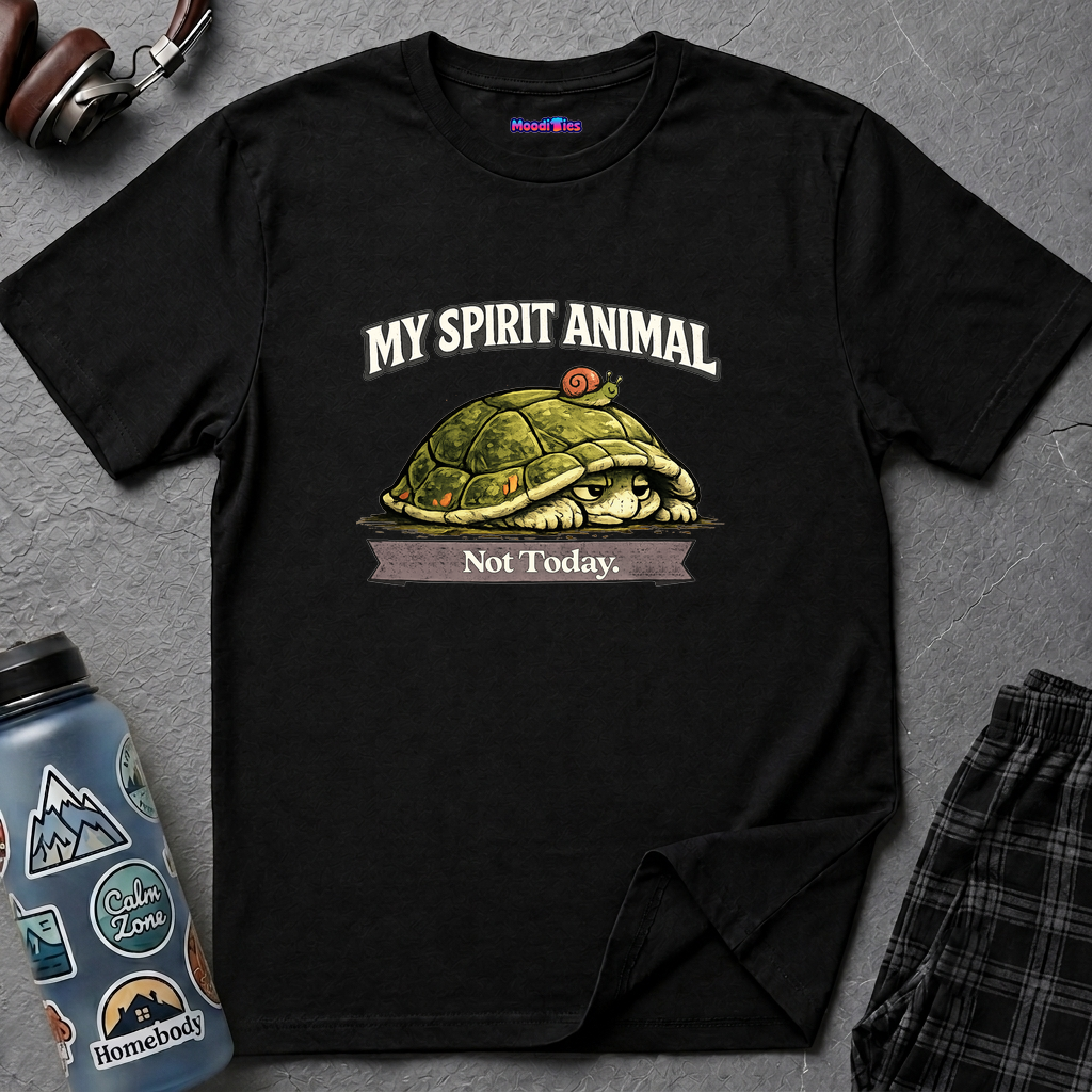 "My Spirit Animal: Turtle (Not Today)" T-Shirt
