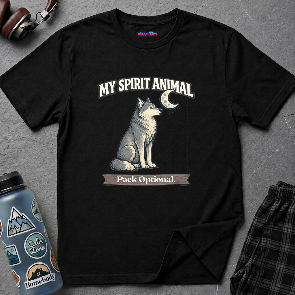 "My Spirit Animal: Wolf (Pack Optional)" T-Shirt