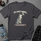 "My Spirit Animal: Wolf (Pack Optional)" T-Shirt