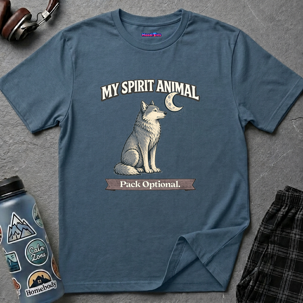 "My Spirit Animal: Wolf (Pack Optional)" T-Shirt