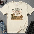 "My Therapist Has Whiskers." Therapy Cat T-Shirt