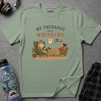 "My Therapist Has Whiskers." Therapy Cat T-Shirt
