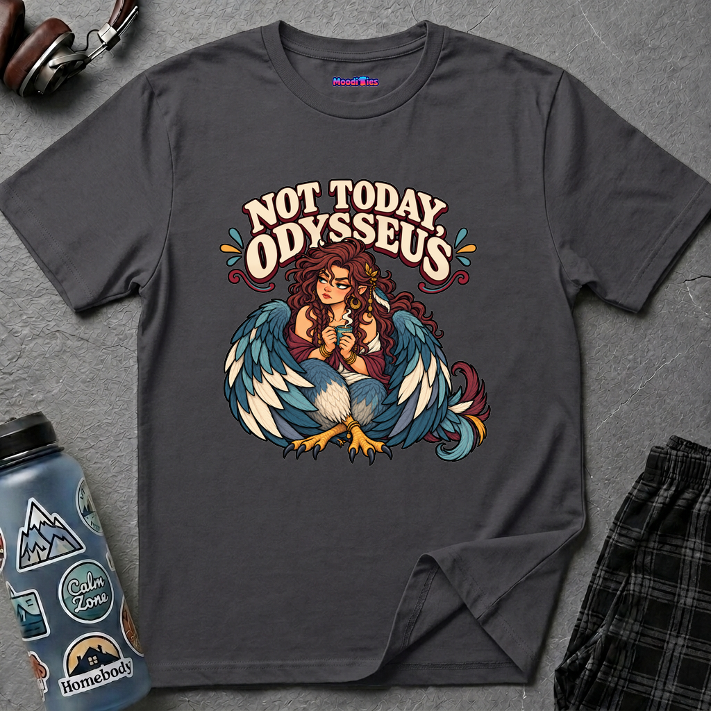 "Not Today, Odysseus" Siren with Coffee T-Shirt
