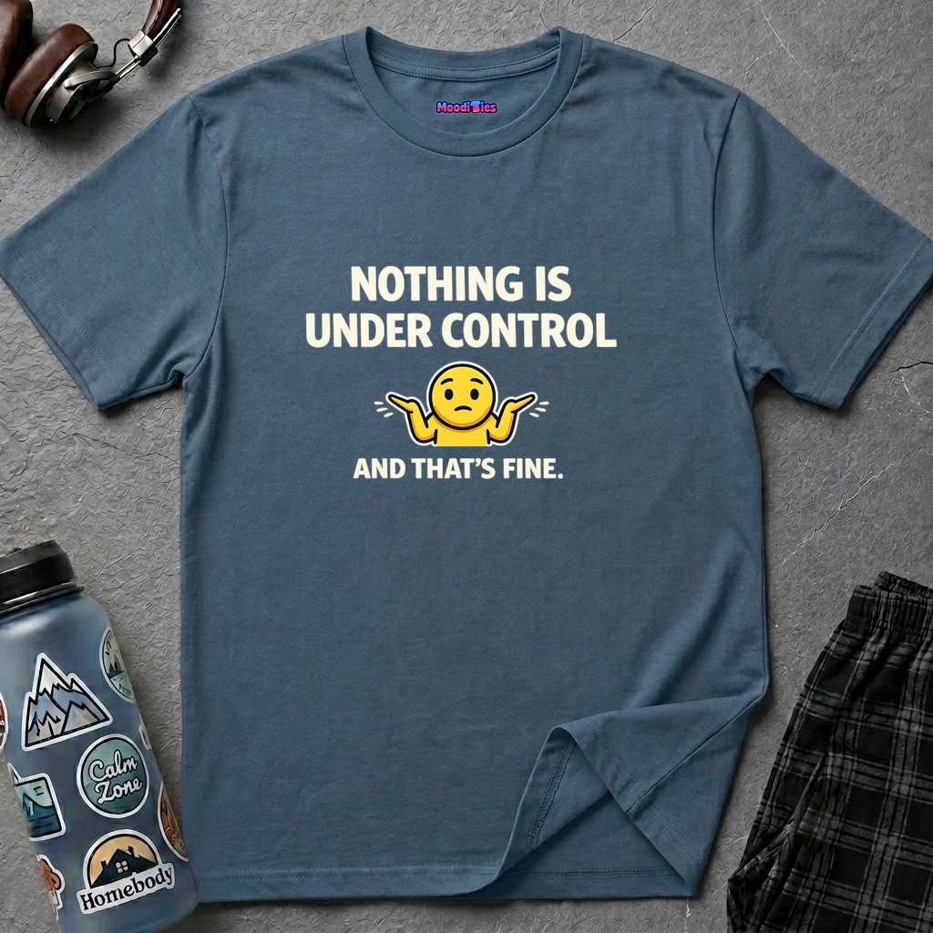 "Nothing Is Under Control And That's Fine" Shrug Emoji T-Shirt