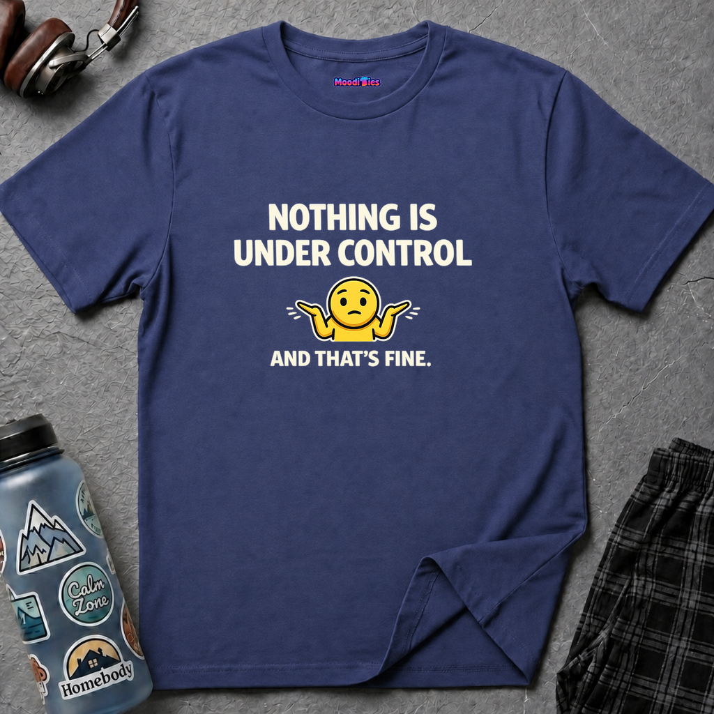 "Nothing Is Under Control And That's Fine" Shrug Emoji T-Shirt