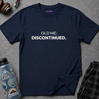 Text reading "Old Me: Discontinued." in a clean modern font.