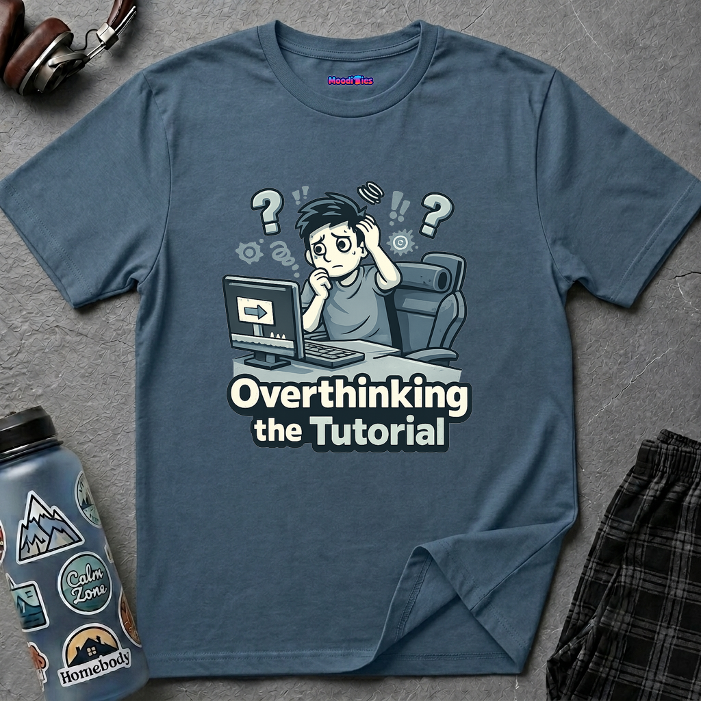 "Overthinking the Tutorial" Gamer Graphic T-Shirt