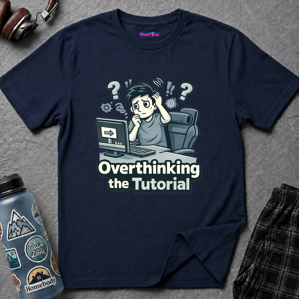 "Overthinking the Tutorial" Gamer Graphic T-Shirt