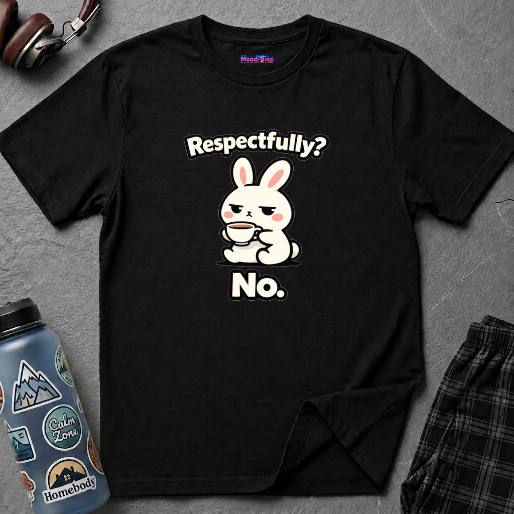 "Respectfully? No." Bunny Tea T-Shirt